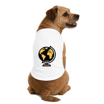 Globe Globe Earth School - Premium Organic Dog T-Shirt - white - Back