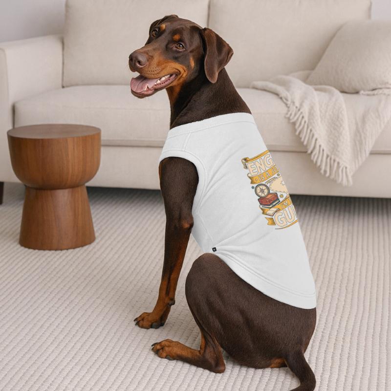 Enseignant d’anglais langue seconde anglais est un parcours Je suis enseignant en langue seconde langue seconde T-shirt bio premium pour chien