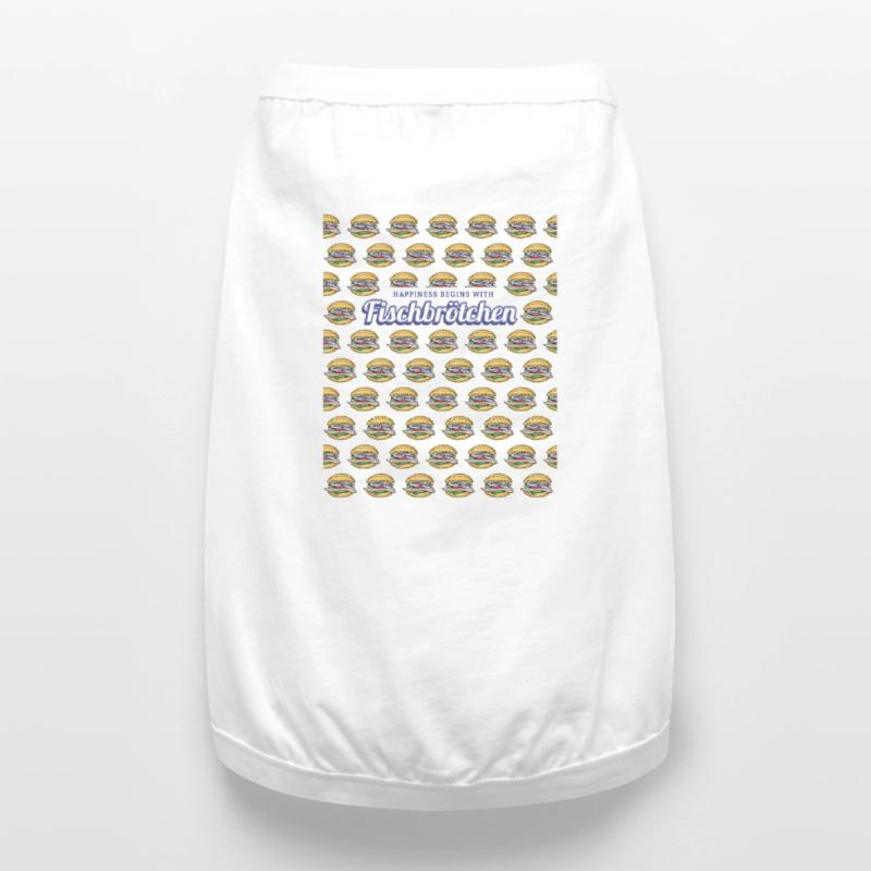 Fischbrötchen mit Matjes oder Bismarckhering Premium Organic Hunde-T-Shirt