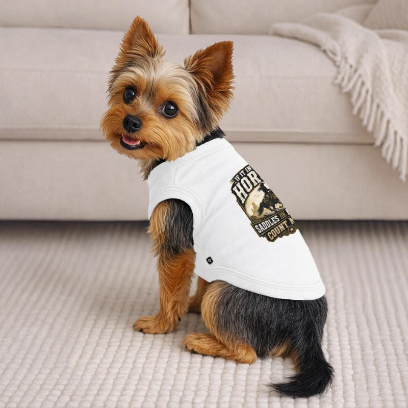 Pferdeheld: Sättel oder Stiefel Premium Organic Hunde-T-Shirt