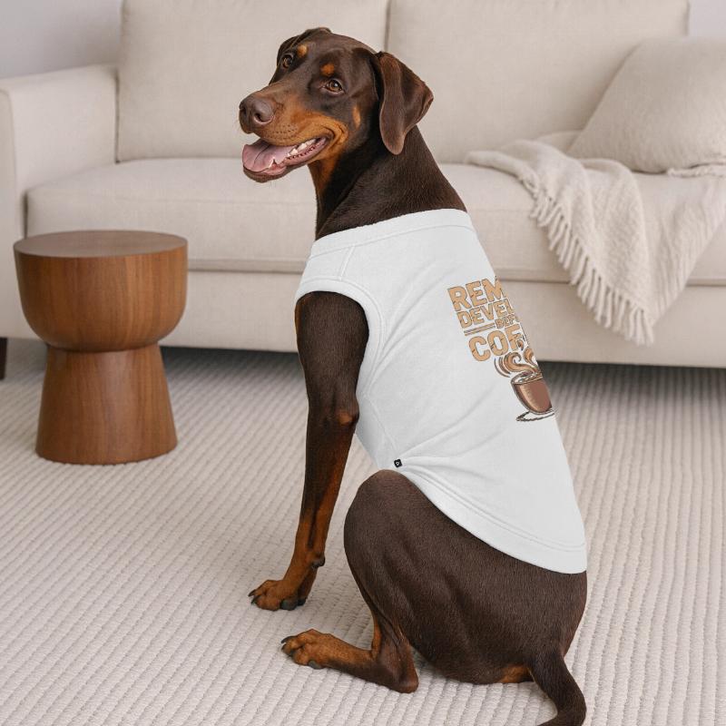 Remote Developer Before Remote Coder Coffee Lover Premium Organic Hunde-T-Shirt