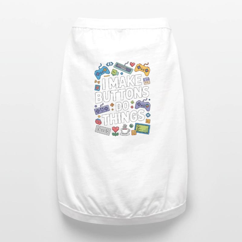 Game Developer I Make Buttons Software Developer Premium Organic Dog T-Shirt