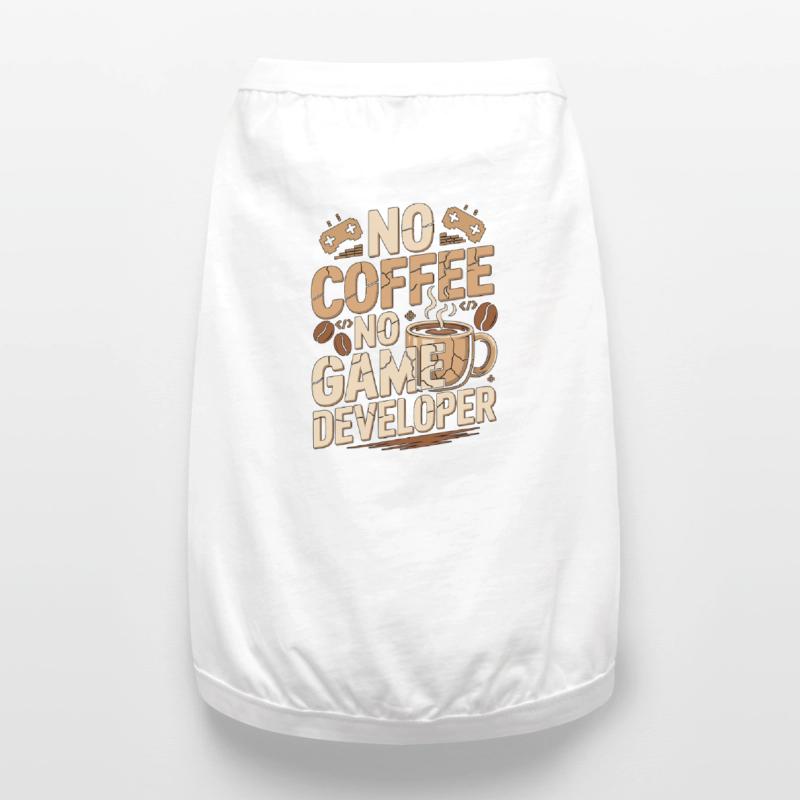 Game Developer No Coffee Game Coder Coffee Lover Premium Organic Hunde-T-Shirt