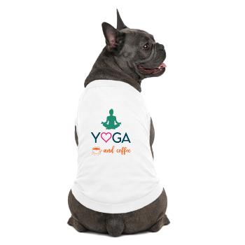 Yoga and Coffee - Premium Organic Dog T-Shirt - white - Back