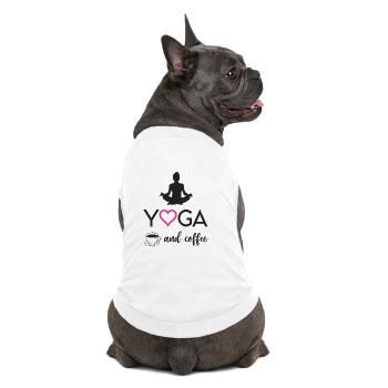 Yoga and Coffee - Premium Organic Dog T-Shirt - white - Back