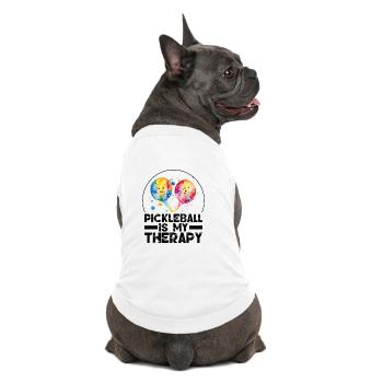 Le pickleball est ma thérapie - T-shirt bio premium pour chien - blanc - Dos