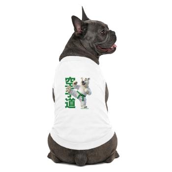 Karate Eisbär - Premium Organic Hunde-T-Shirt - Weiß - Hinten