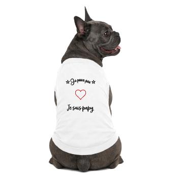 GRANDPA. FATHER'S DAY. HAPPY FATHER'S DAY. I LOVE YOU. - Premium Organic Dog T-Shirt - white - Back