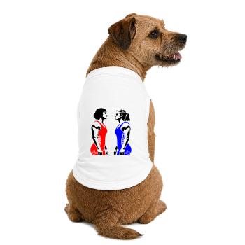 Frauen Ringen - Premium Organic Hunde-T-Shirt - Weiß - Hinten