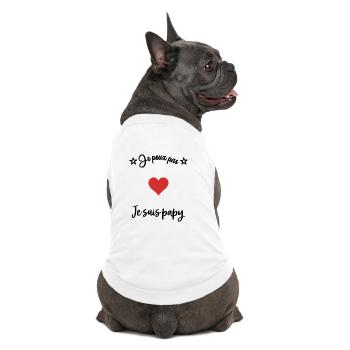 PAPY. PAPA. FÊTE DES PÈRES. BONNE FÊTE PAPA. BONNE - T-shirt bio premium pour chien - blanc - Dos