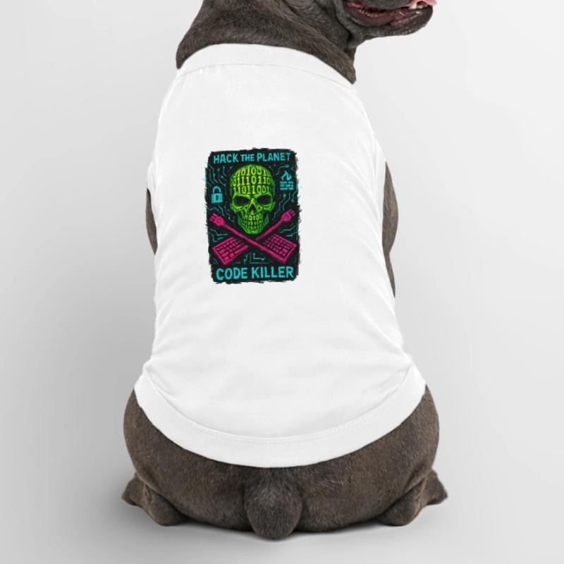 Hack the Planet Code Killer - Cyber Security Premium Organic Dog T-Shirt