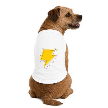 Dynamic Ray in Gelb und Schwarz - Premium Organic Hunde-T-Shirt - Weiß - Hinten