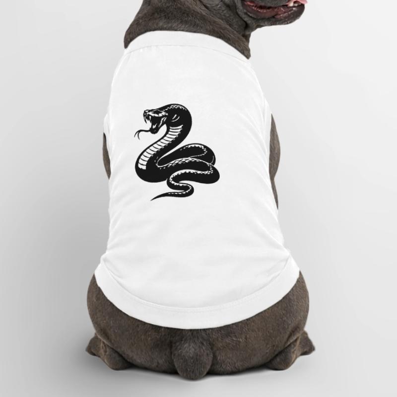 Silhouette du python serpent T-shirt bio premium pour chien