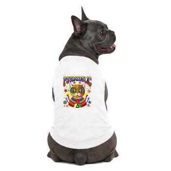 PSYCATDELIC - Premium Organic Dog T-Shirt - white - Back