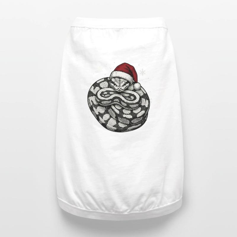 Serpent roi python roi de Noël Python boule T-shirt bio premium pour chien