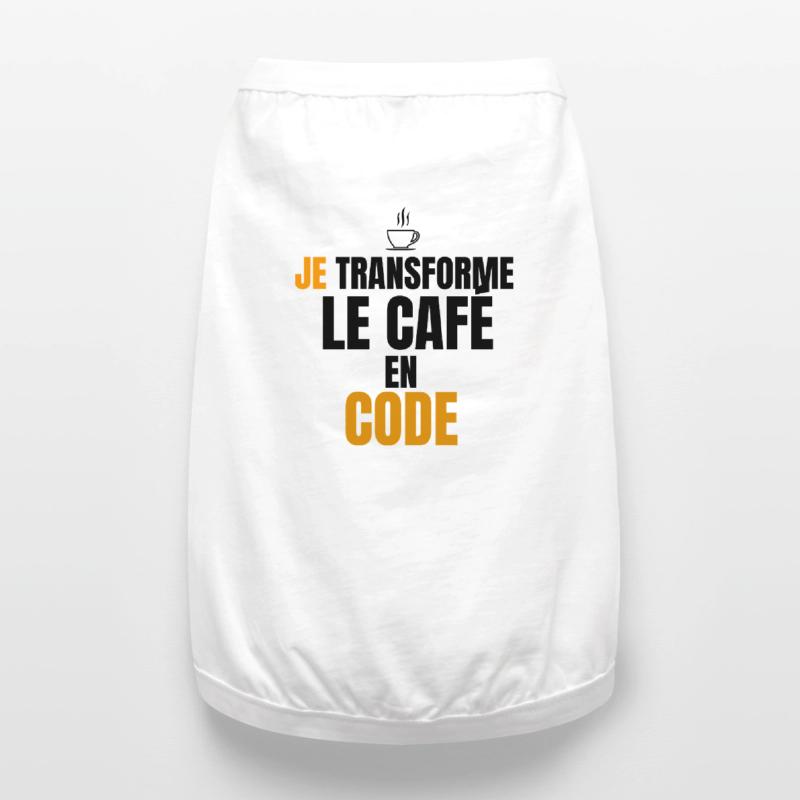 I turn the code into a coffee Premium Organic Dog T-Shirt