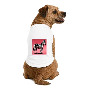 Zebra - Premium Organic Hunde-T-Shirt - Weiß - Hinten