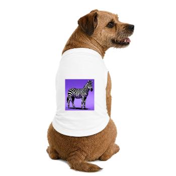 Zebra - Premium Organic Hunde-T-Shirt - Weiß - Hinten