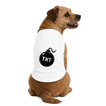 Bombe TNT Symbol - Premium Organic Hunde-T-Shirt - Weiß - Hinten