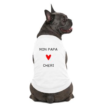 DAD. FATHER'S DAY. HAPPY FATHER'S DAY. HAPPY BIRTHDAY. - Premium Organic Dog T-Shirt - white - Back