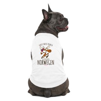 Lasst mich durch ich muss nach Norwegen - Premium Organic Hunde-T-Shirt - Weiß - Hinten