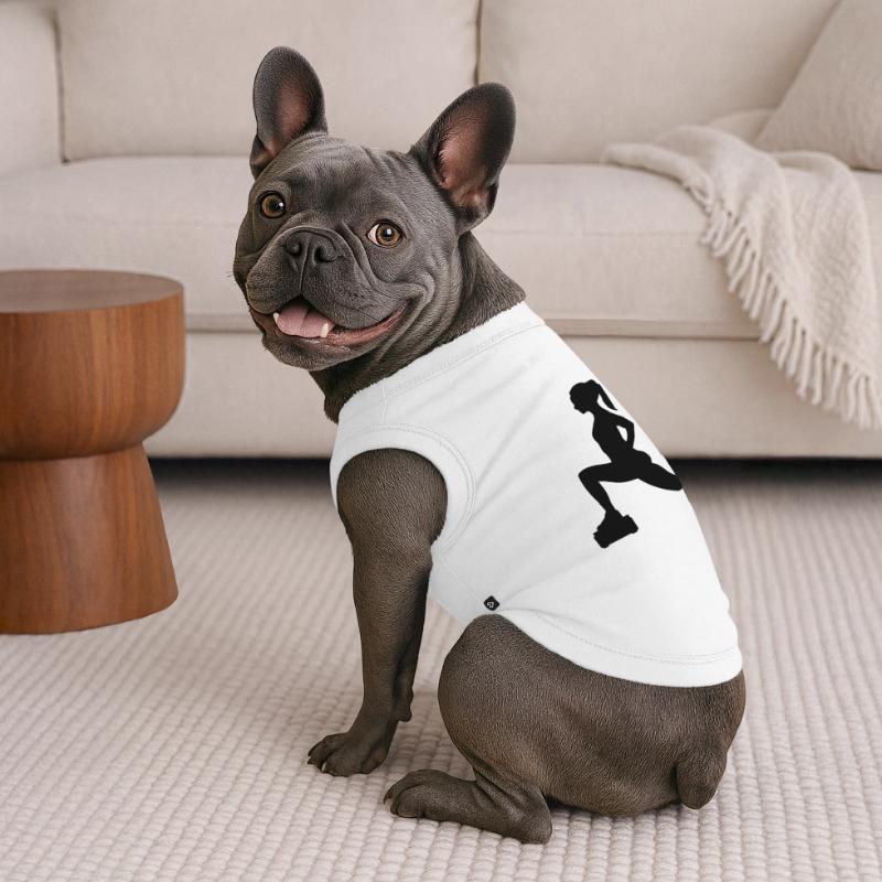 Mädchen oder Dame, die Schritte oder Aerobic macht Premium Organic Hunde-T-Shirt