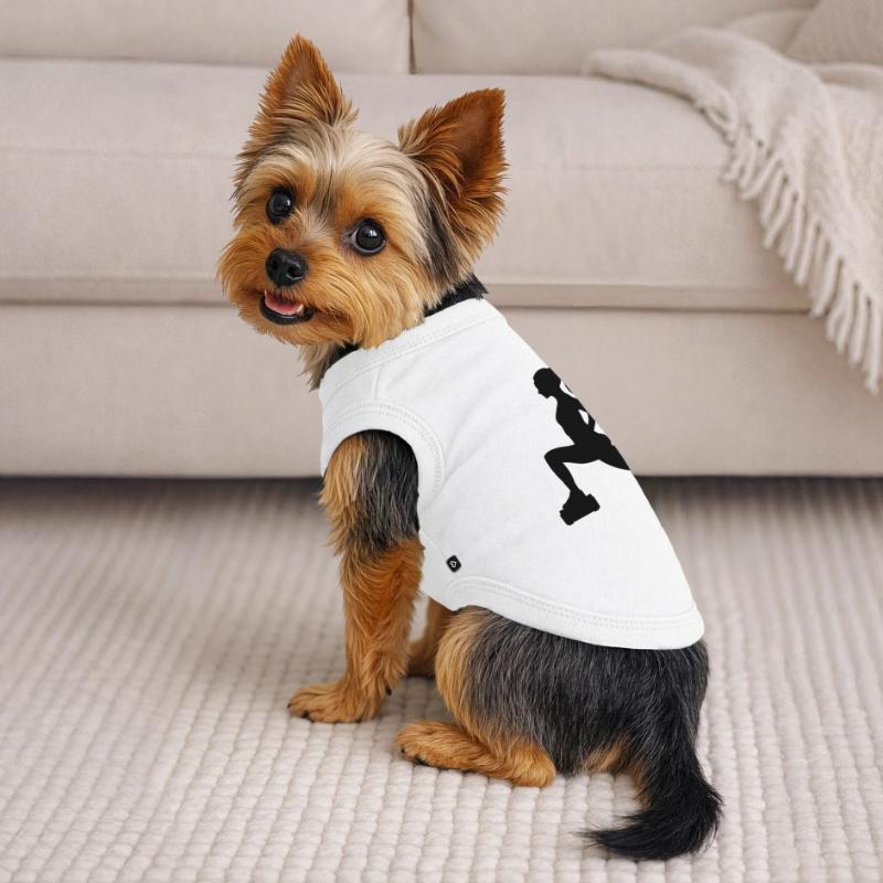 Mädchen oder Dame, die Schritte oder Aerobic macht Premium Organic Hunde-T-Shirt