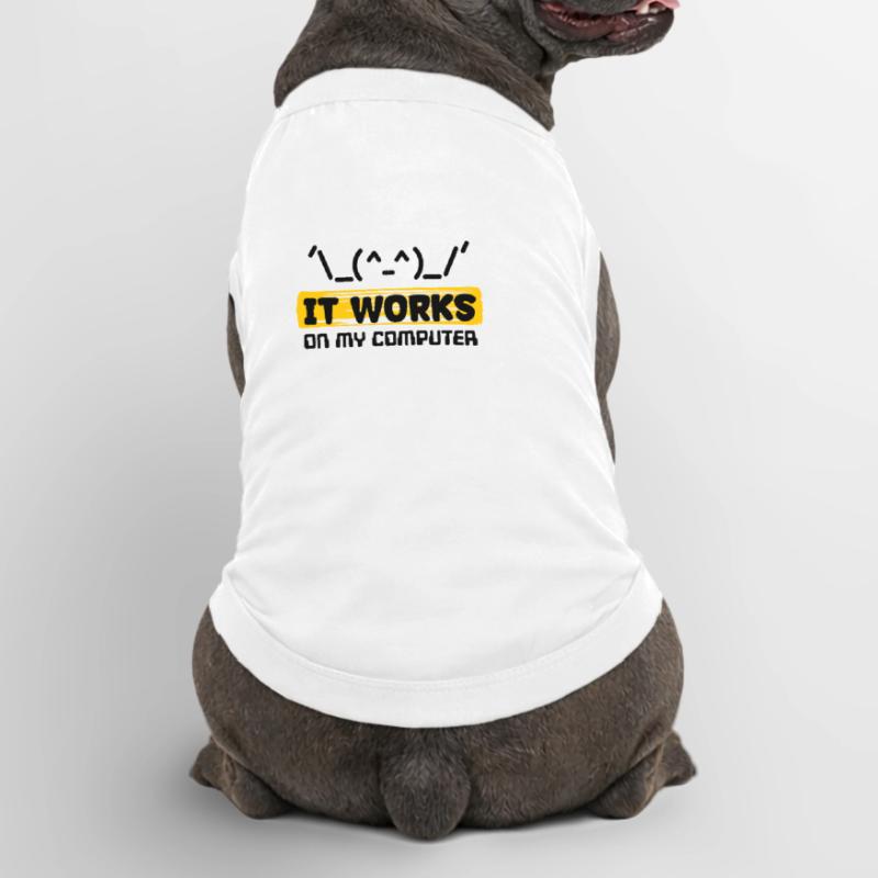 Déclaration du développeur Coden Scripting Computer Geek T-shirt bio premium pour chien