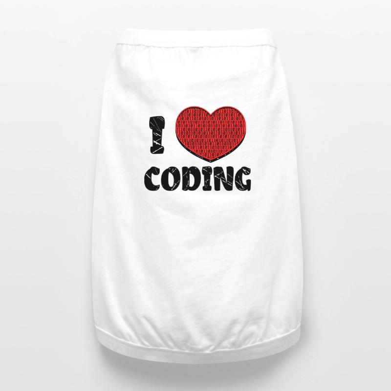 Code Developer Skripting Debug Herz Statement Premium Organic Hunde-T-Shirt