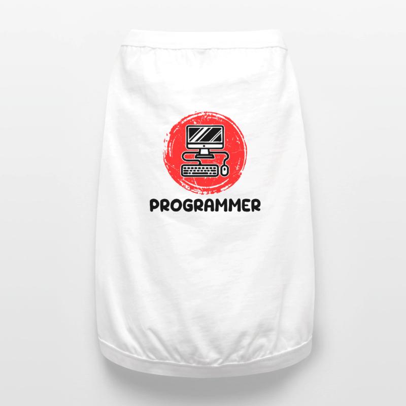 Computer Developer Programmierer Code Skripting Premium Organic Hunde-T-Shirt