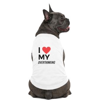 I Love My Overthinking - Premium Organic Hunde-T-Shirt - Weiß - Hinten