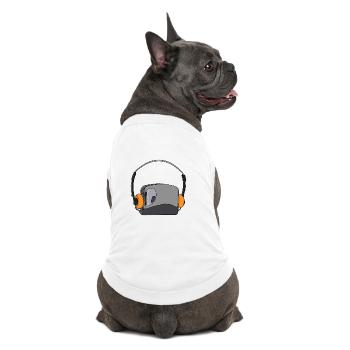 Cool Portable Cassette Audio Player - Premium Organic Dog T-Shirt - white - Back