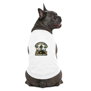 Australia Beach Cassowary Club Members Only  - Premium Organic Dog T-Shirt - white - Back