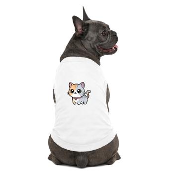 Calico-Kätzchenhalsband-Anhänger - Premium Organic Hunde-T-Shirt - Weiß - Hinten