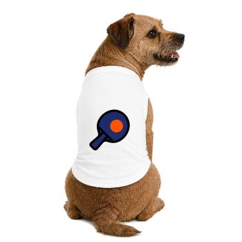 Table tennis, rackets, ball, table tennis tournament - Premium Organic Dog T-Shirt - white - Back