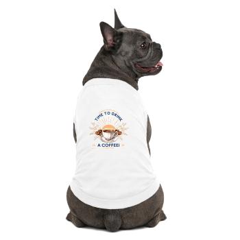 Time to Drink Coffee – Do Not Disturb - Premium Organic Dog T-Shirt - white - Back