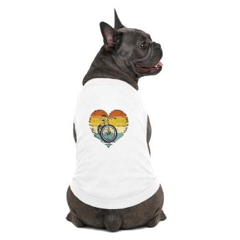 Vintage Fahrrad im Herzen der Natur - Premium Organic Hunde-T-Shirt - Weiß - Hinten