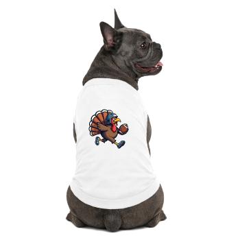 Thanksgiving Football Truthahn - Premium Organic Hunde-T-Shirt - Weiß - Hinten
