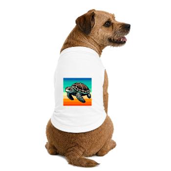 turtle - Premium Organic Dog T-Shirt - white - Back