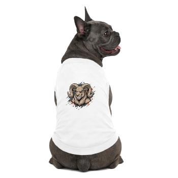 Bélier agressif Maskot - T-shirt bio premium pour chien - blanc - Dos