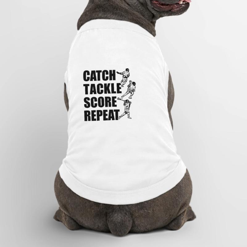 Attraper, plaquer, pointer, répéter T-shirt bio premium pour chien