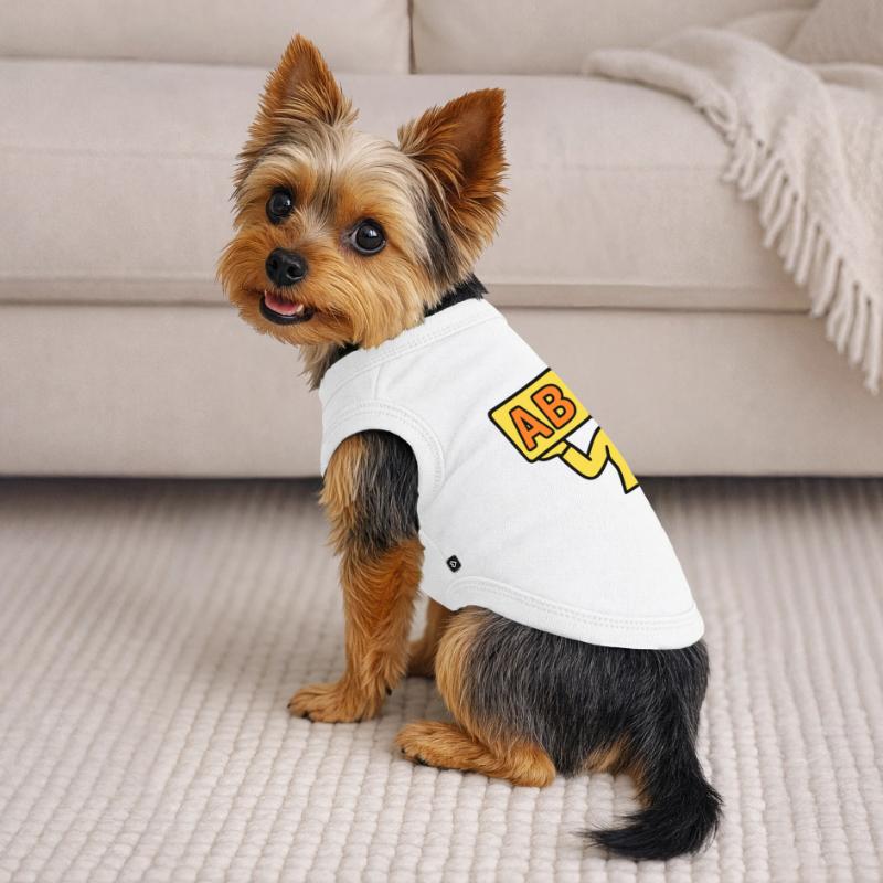 Teacher Elementary School ABC Vector Premium Organic Dog T-Shirt