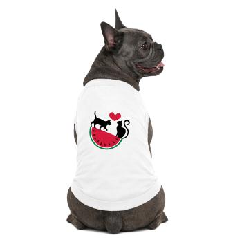 Melon Cat Love - Premium Organic Hunde-T-Shirt - Weiß - Hinten