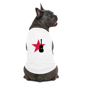 Guitarist / Gitarrist / Guitariste - Premium Organic Dog T-Shirt - white - Back