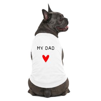 DAD. FATHER'S DAY. HAPPY FATHER'S DAY. HAPPY BIRTHDAY. - Premium Organic Dog T-Shirt - white - Back