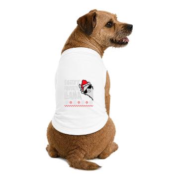 Les lunettes de soleil Llama Cool Side préférées du Père Noël - T-shirt bio premium pour chien - blanc - Dos