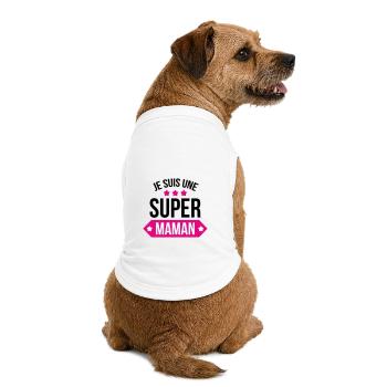 Je suis une super maman - T-shirt bio premium pour chien - blanc - Dos