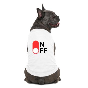 ON / OFF Modus - Premium Organic Hunde-T-Shirt - Weiß - Hinten