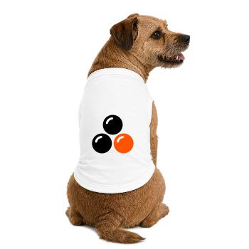 Balles de tennis de table Club de tennis de table Ping pong - T-shirt bio premium pour chien - blanc - Dos