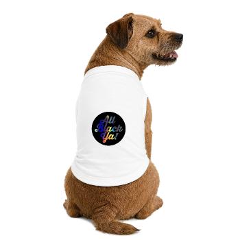 Écriture dégradée All Black Ya - T-shirt bio premium pour chien - blanc - Dos